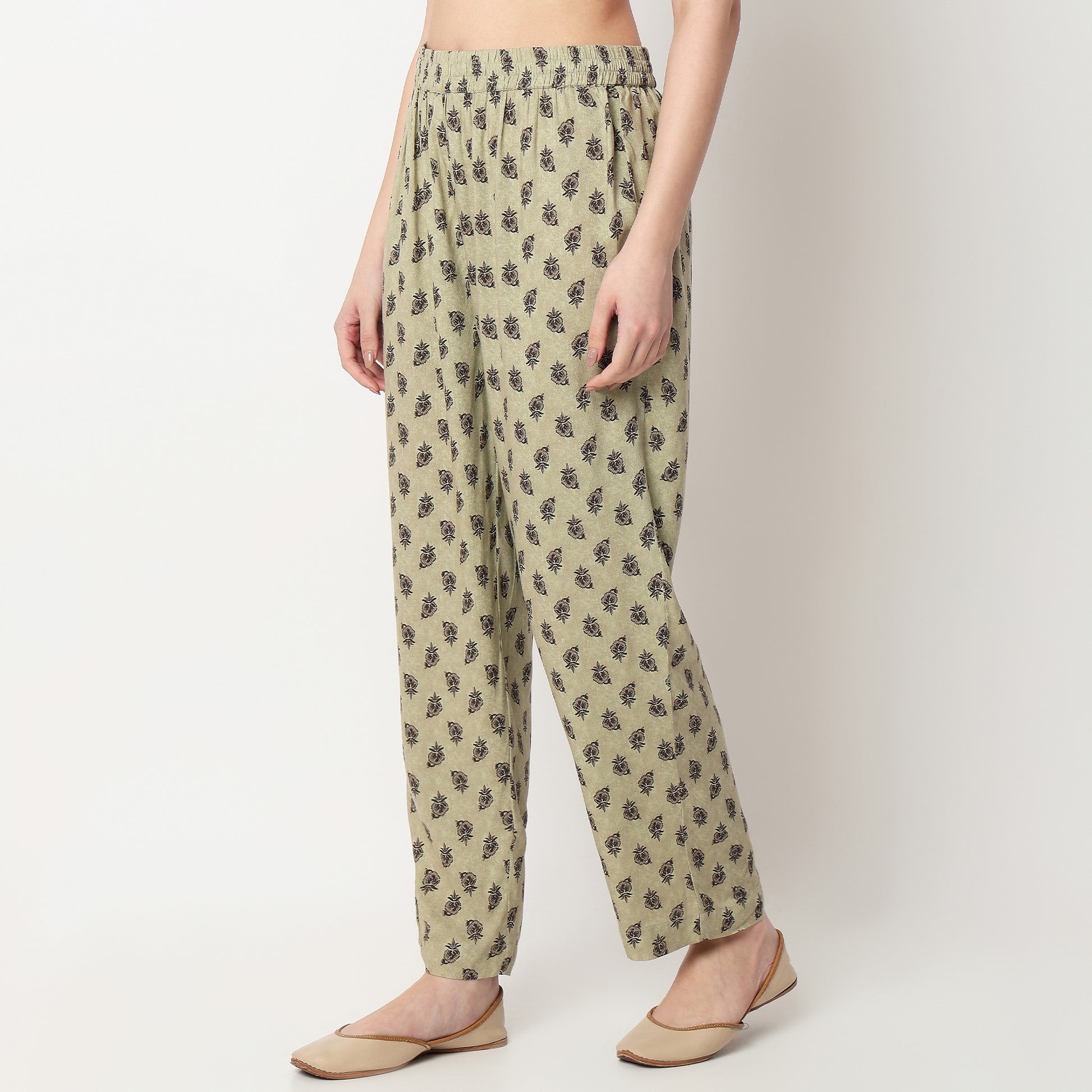 Ankle Length Printed Straight Pants