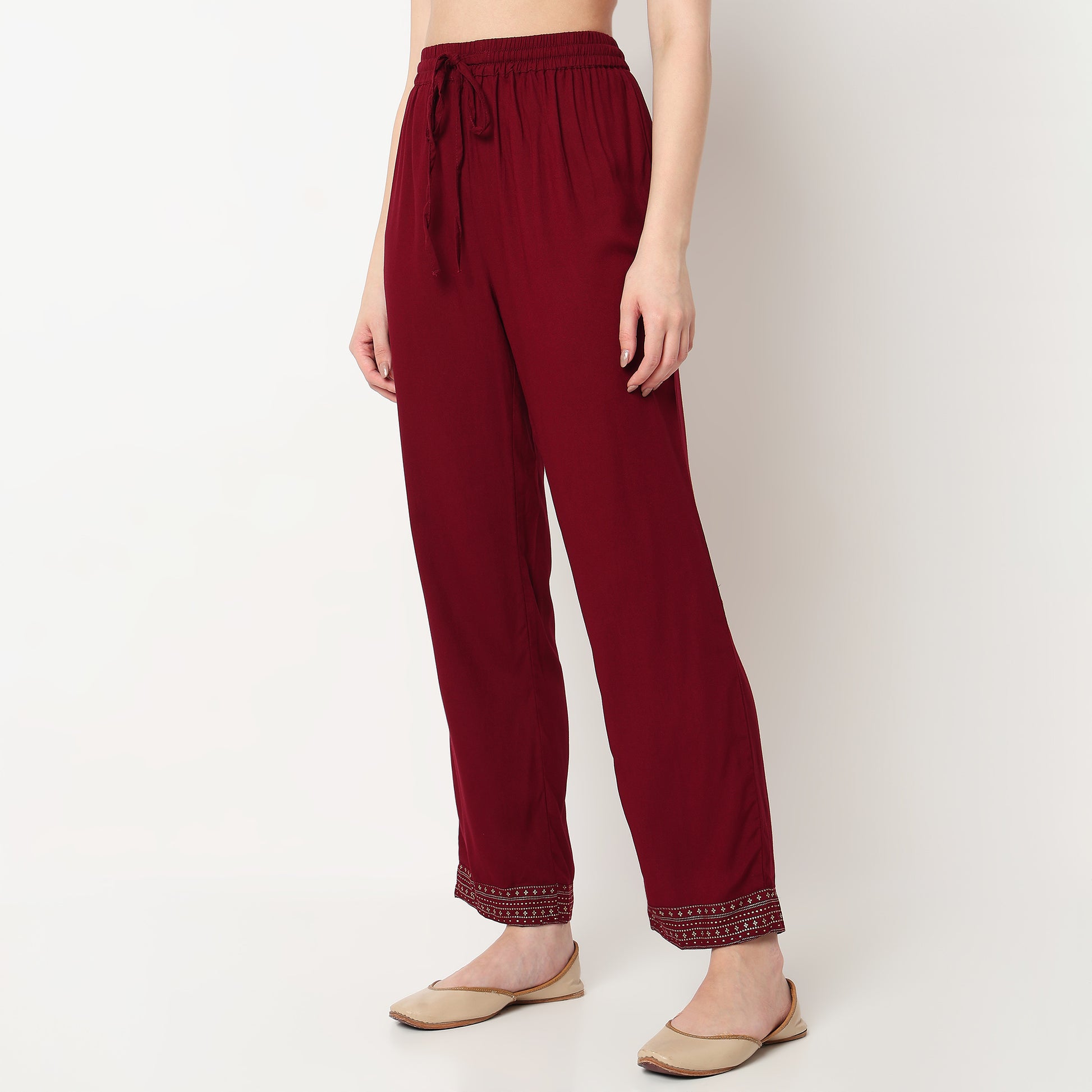 Ankle Length Printed Straight Pants
