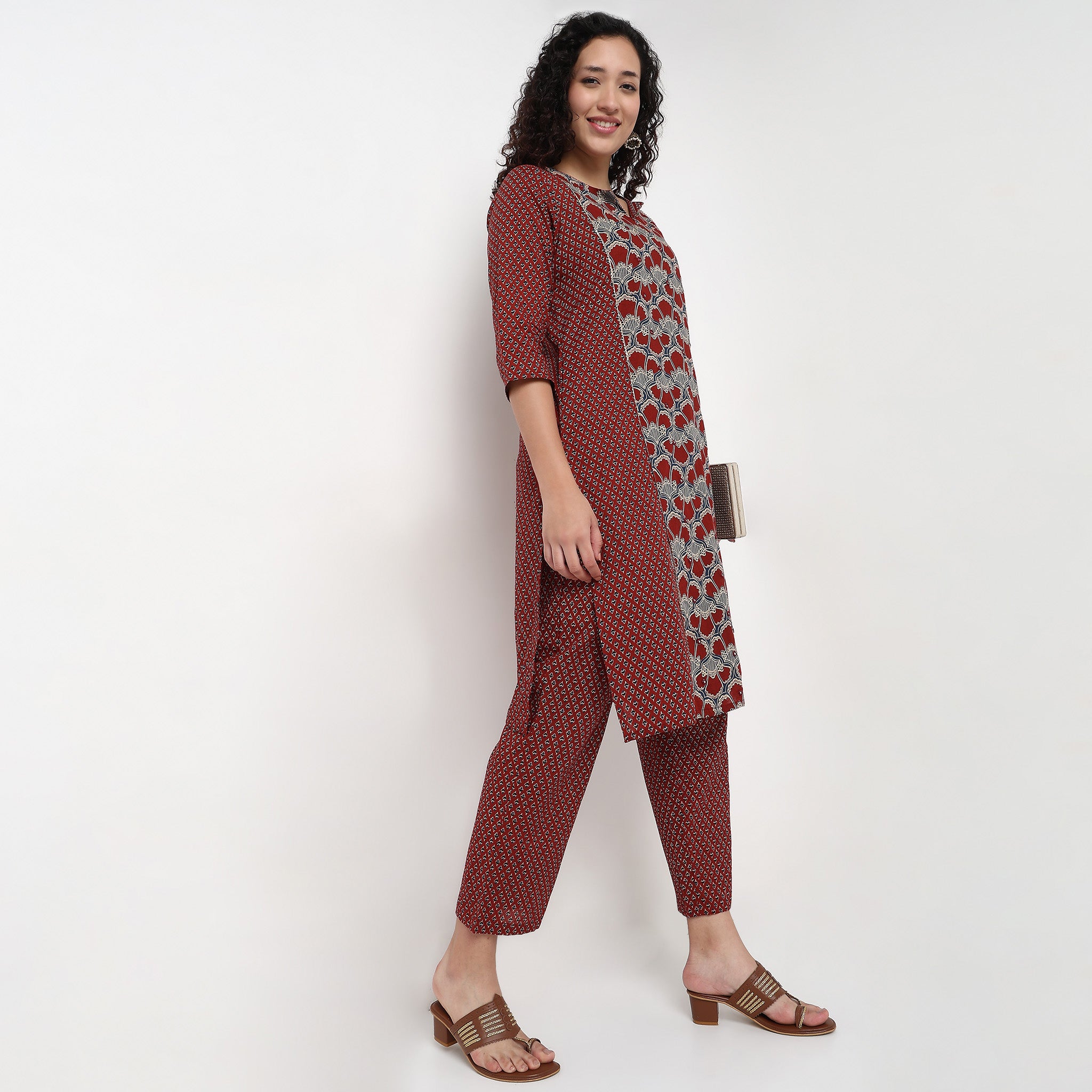 Buy Now - Cotton Essential Printed Straight Pants - Style Union