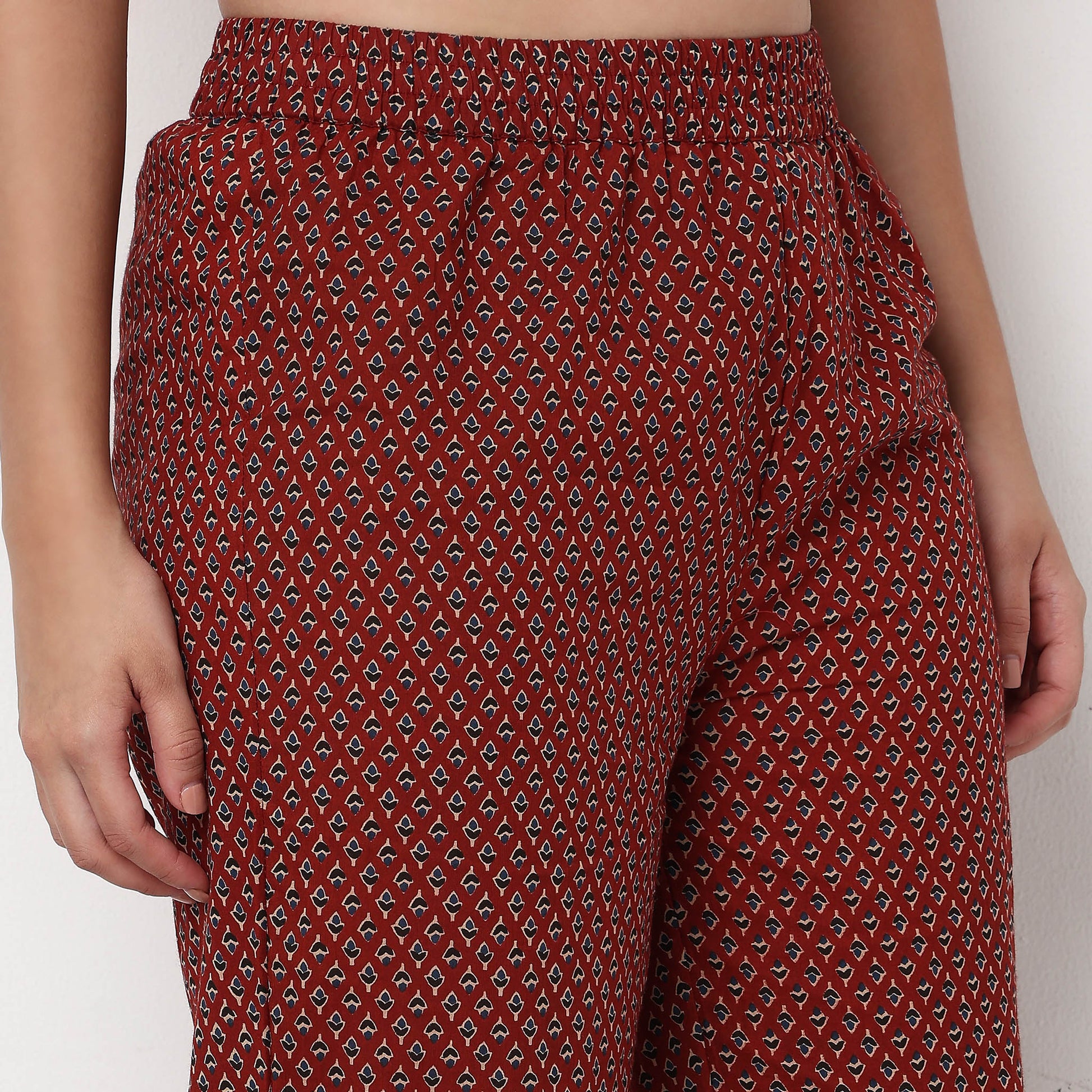 Cotton Essential Printed Straight Pants