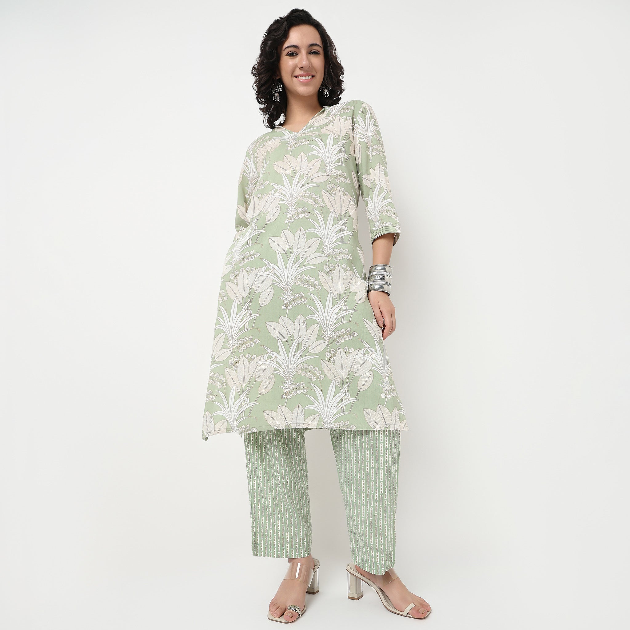 Order Now Women Striped Straight Fit Mid Rise Ethnic Wear Pant by Style Union