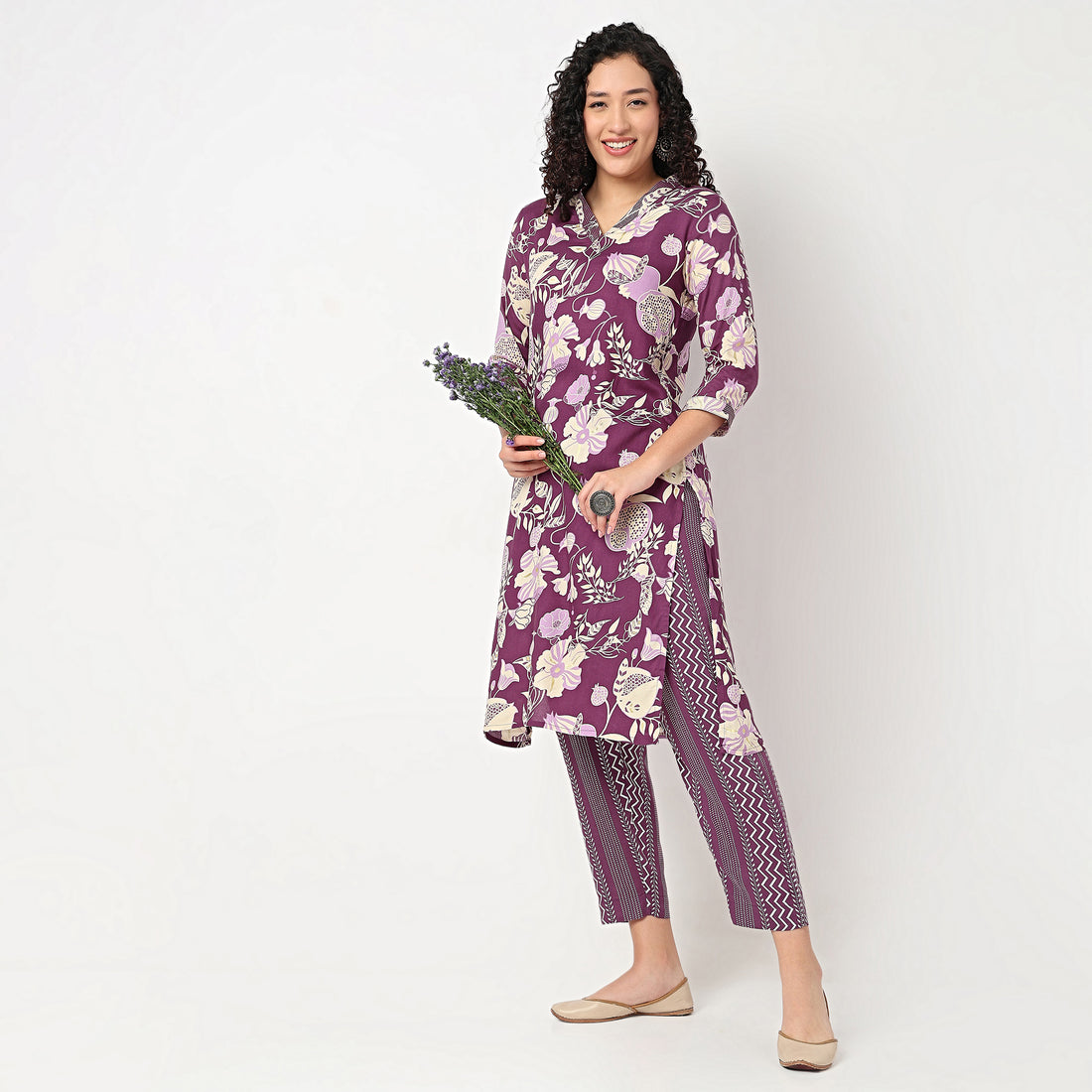 Ankle Length Printed Straight Pants