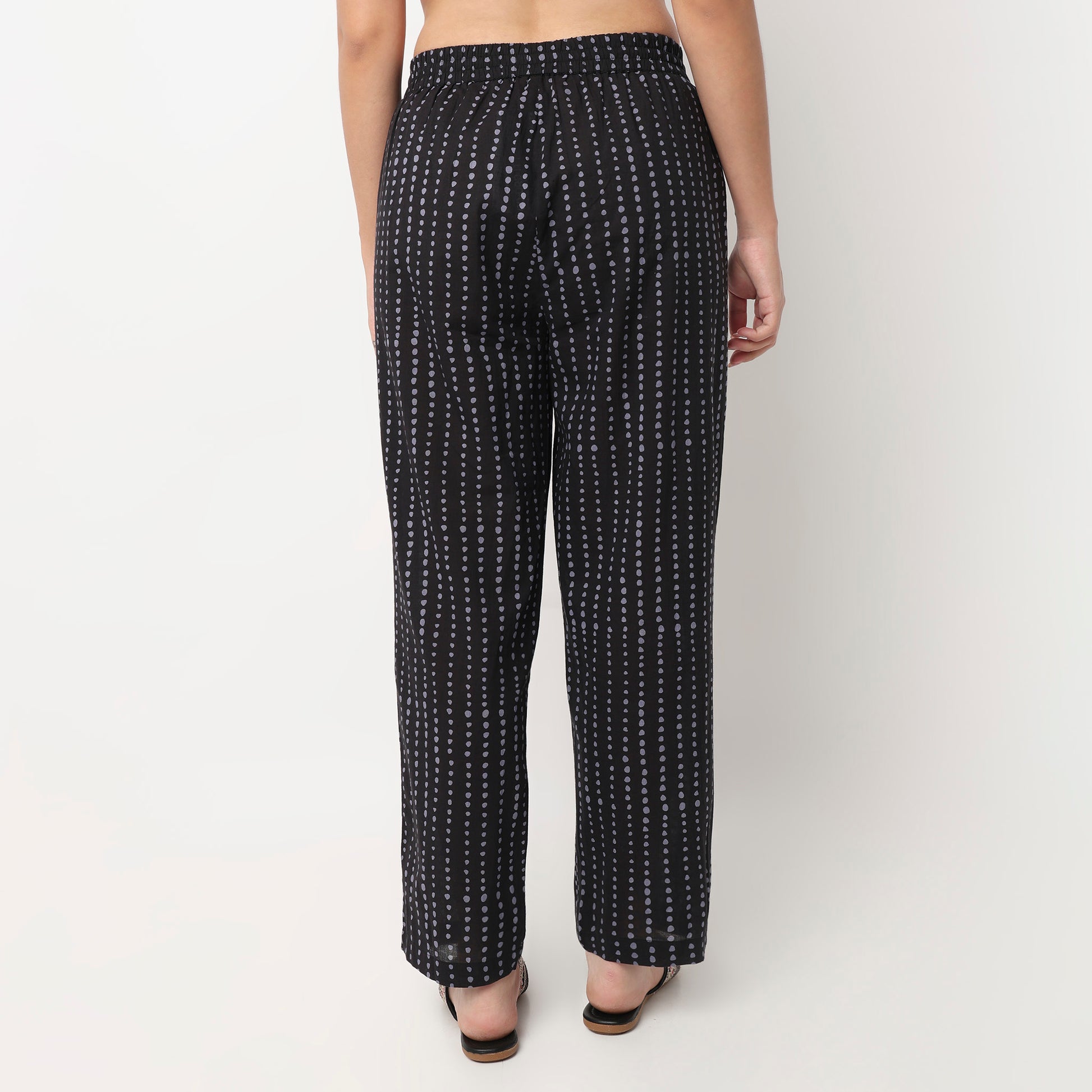 Cotton Printed Straight Pants