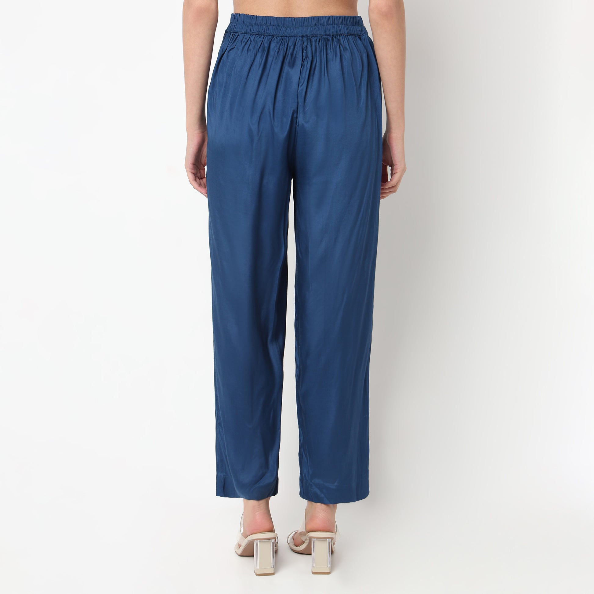 Straight Fit Solid Pants