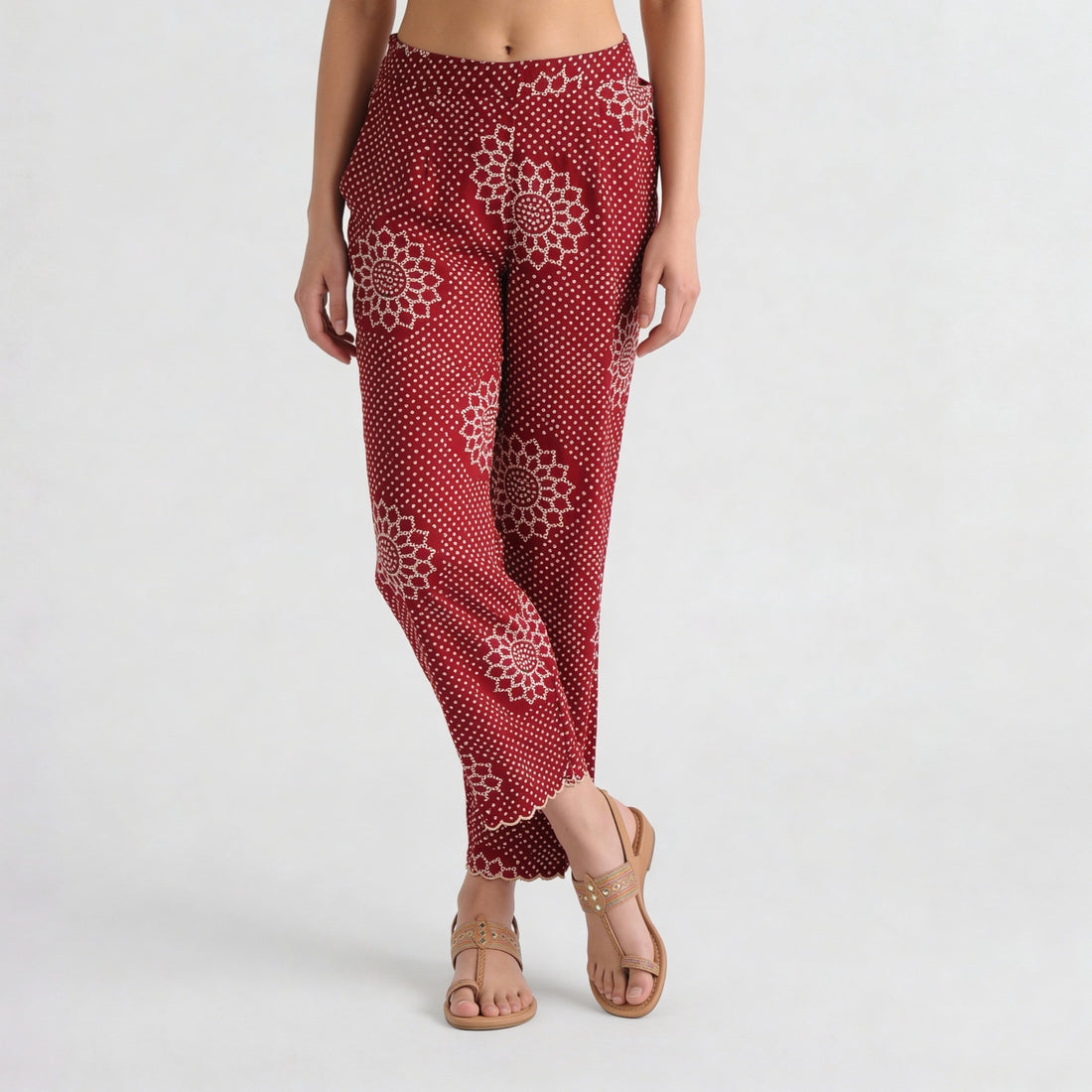 Prinetd Mid Rise Travel Pants