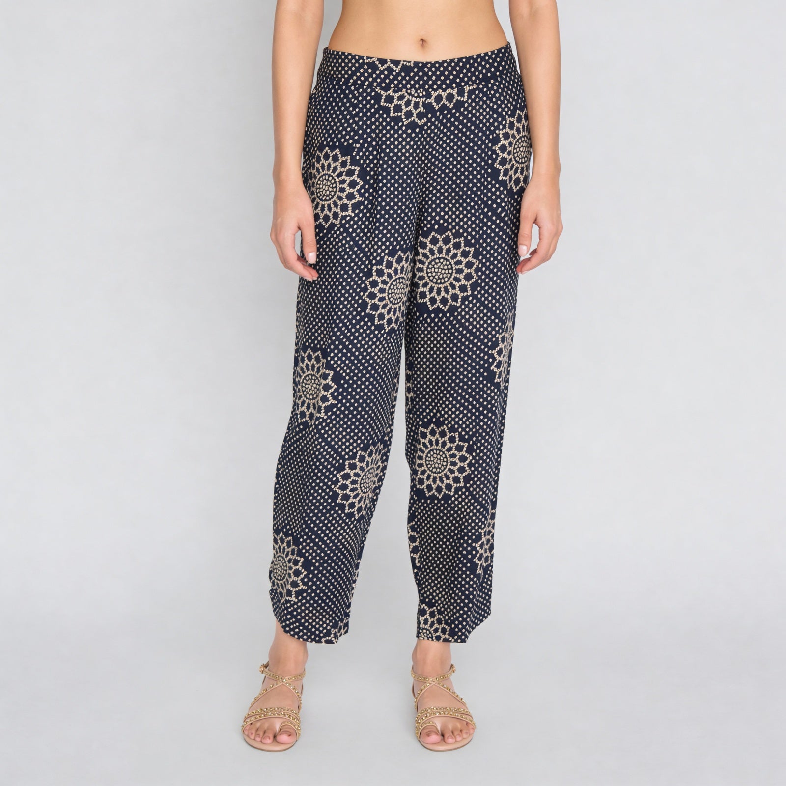 Printed Full Length Travel Pants