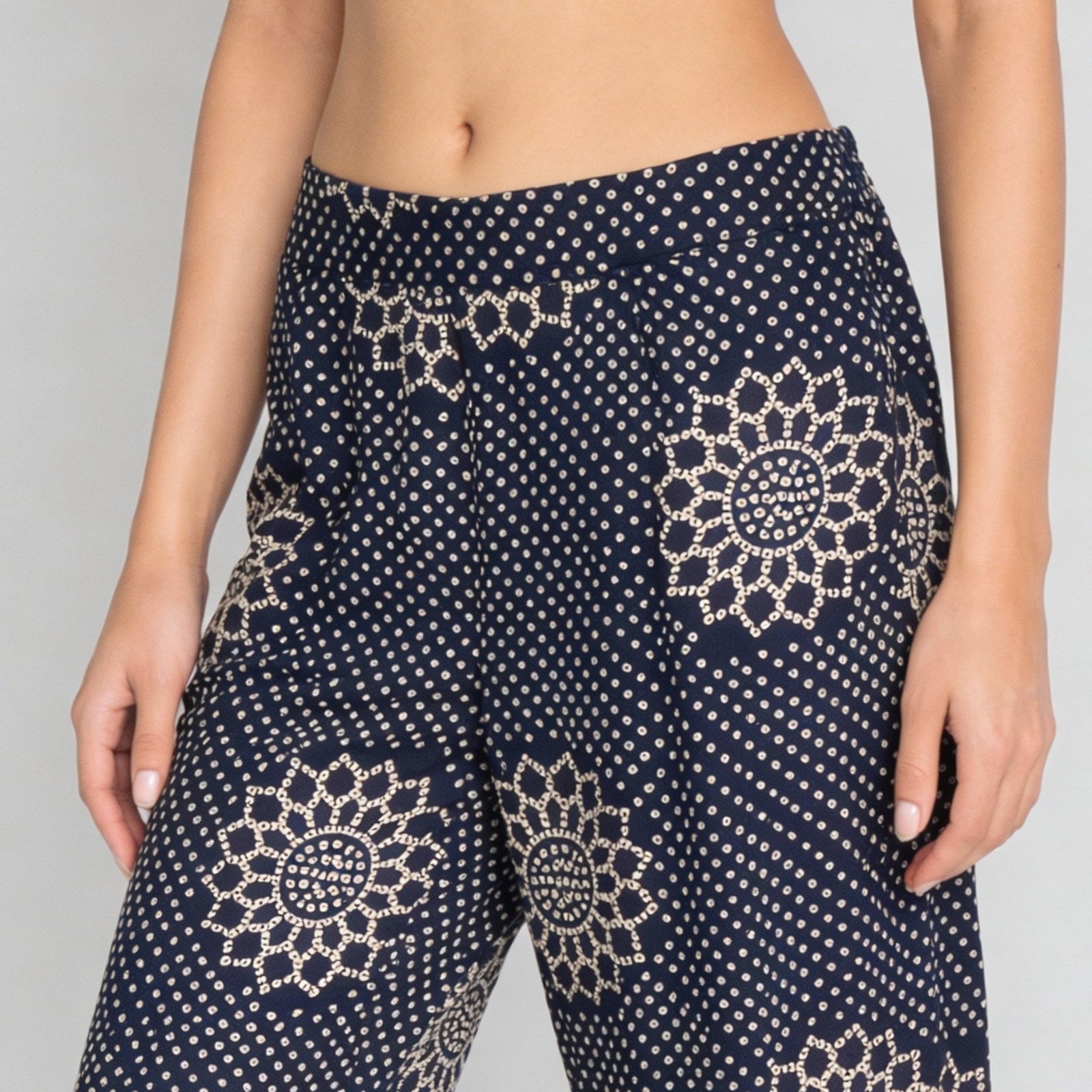 Printed Full Length Travel Pants