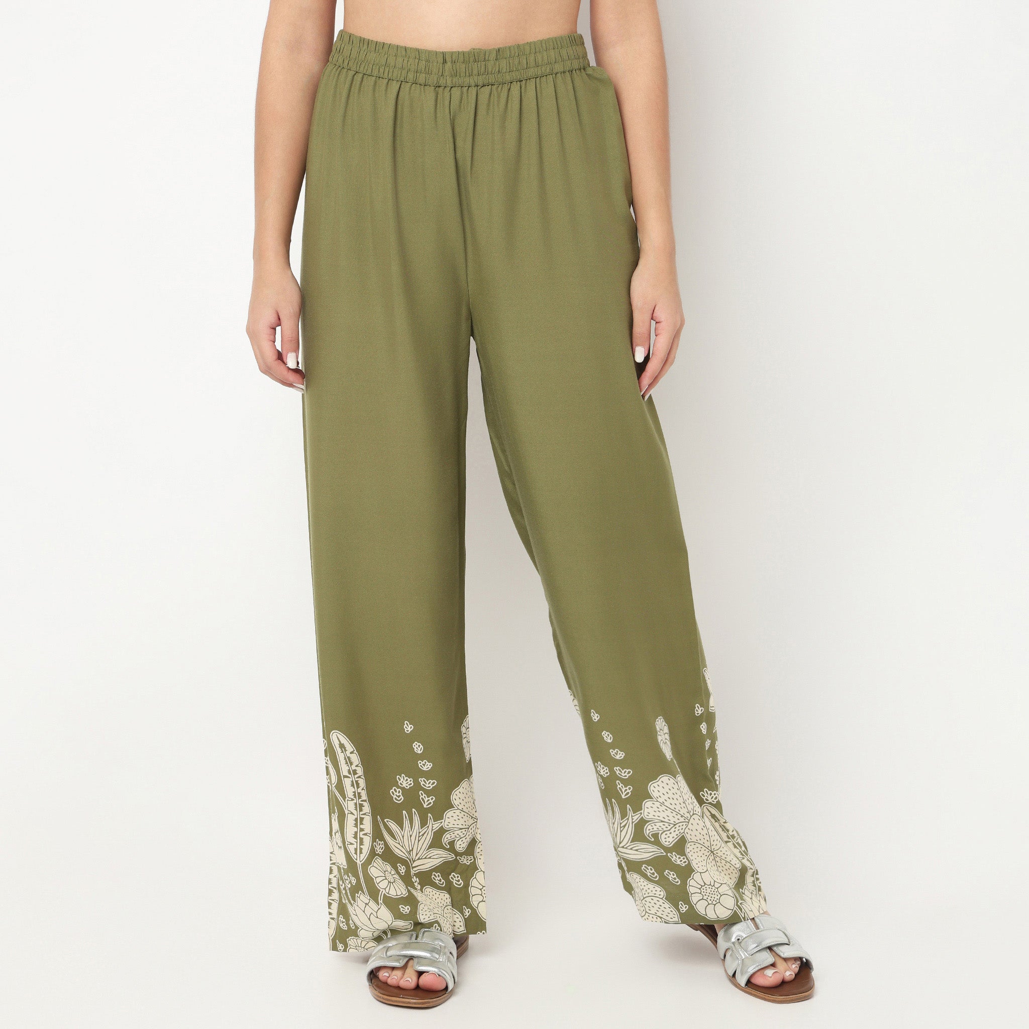 Printed Straight Palazzos