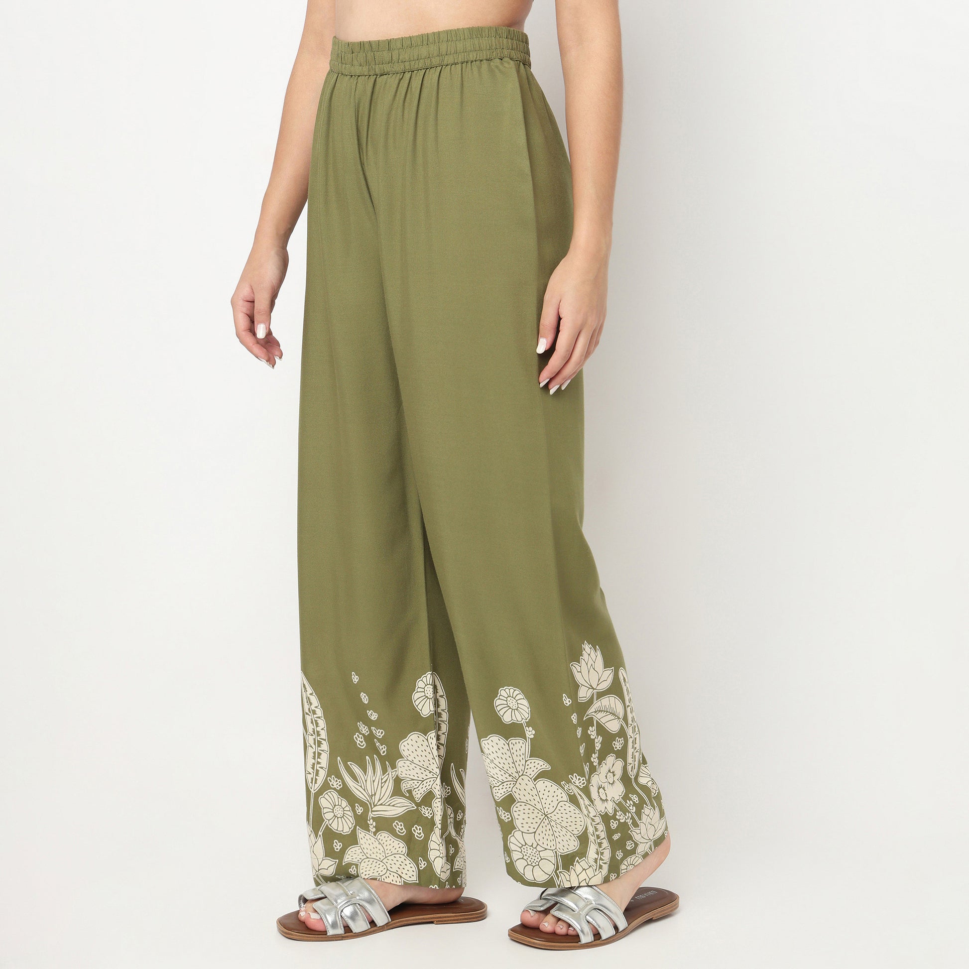 Printed Straight Palazzos