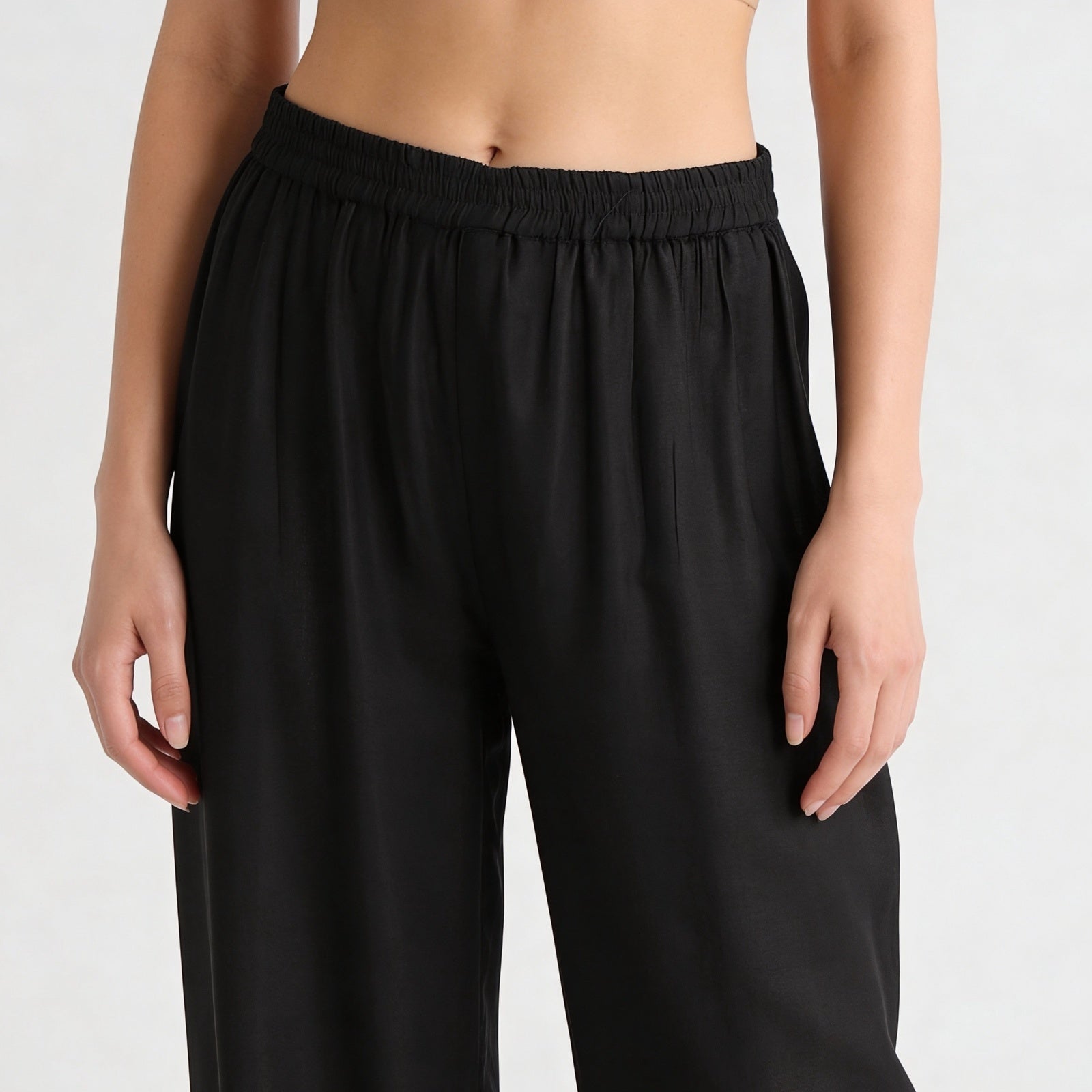 Straight Fit Printed Mid Rise Palazzos