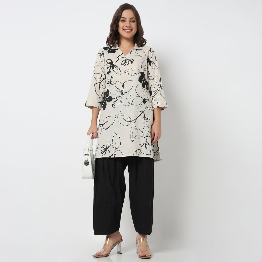 Cotton Solid Farsi Pants