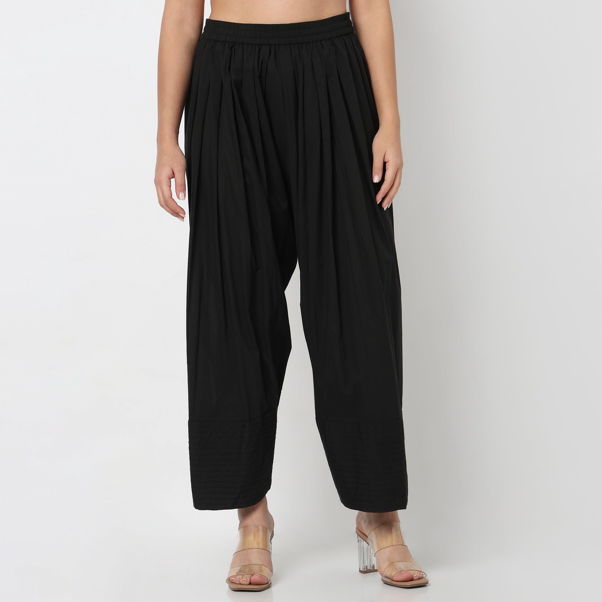 Cotton Solid Farsi Pants