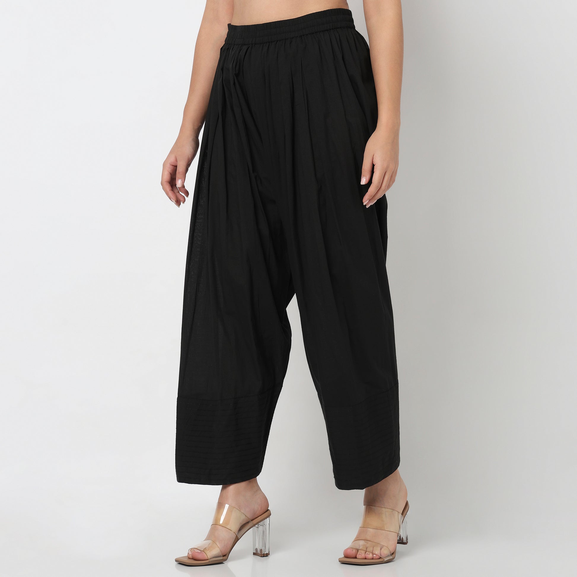 Cotton Solid Farsi Pants