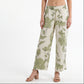 Printed Straight Fit Mid Rise Pants