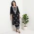 Embroidered Straight Mid Rise Pants
