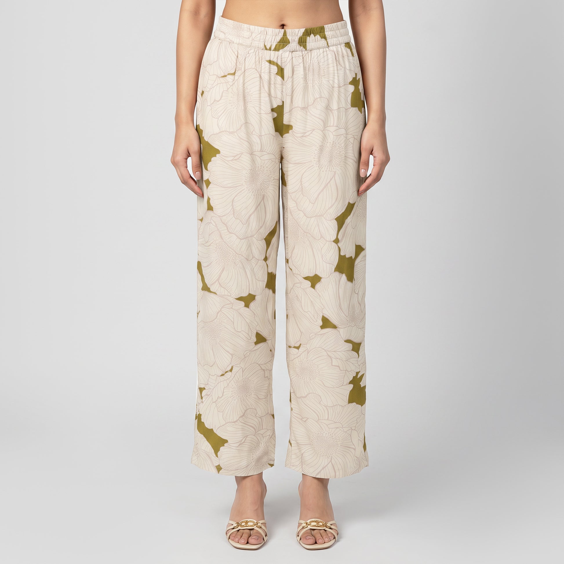 Printed Straight Pants