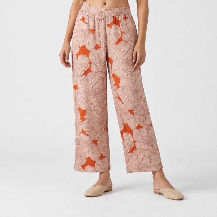 Printed Straight Pants