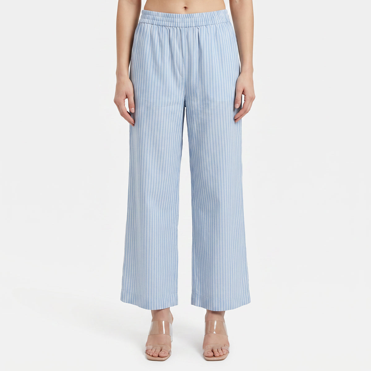 Cotton Printed Wide Leg Pants