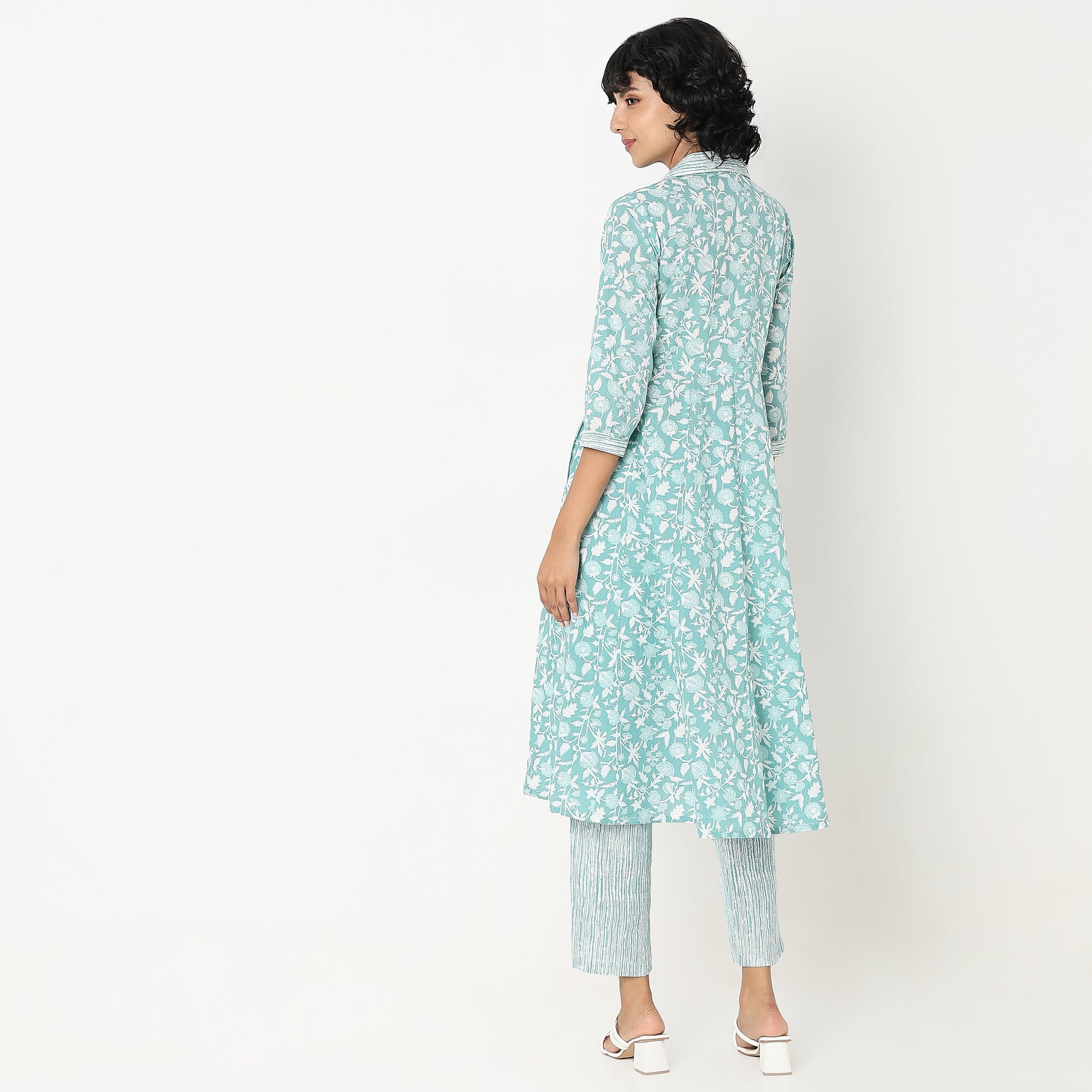 Flare Fit Printed Kurta with Pant Set