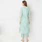 Flare Fit Embroidered Kurta with Pant & with Dupatta Set