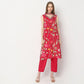 Straight Fit Printed Kurta and Pant with Dupatta Set