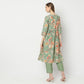 Flare Fit Printed Kurta and Pant with Dupatta Set