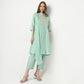 Straight Fit Embroidered Kurta and Pant with Dupatta Set