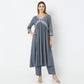 Embroidered V-Neck Traditional A-Line Kurta and Pant with Dupatta Set
