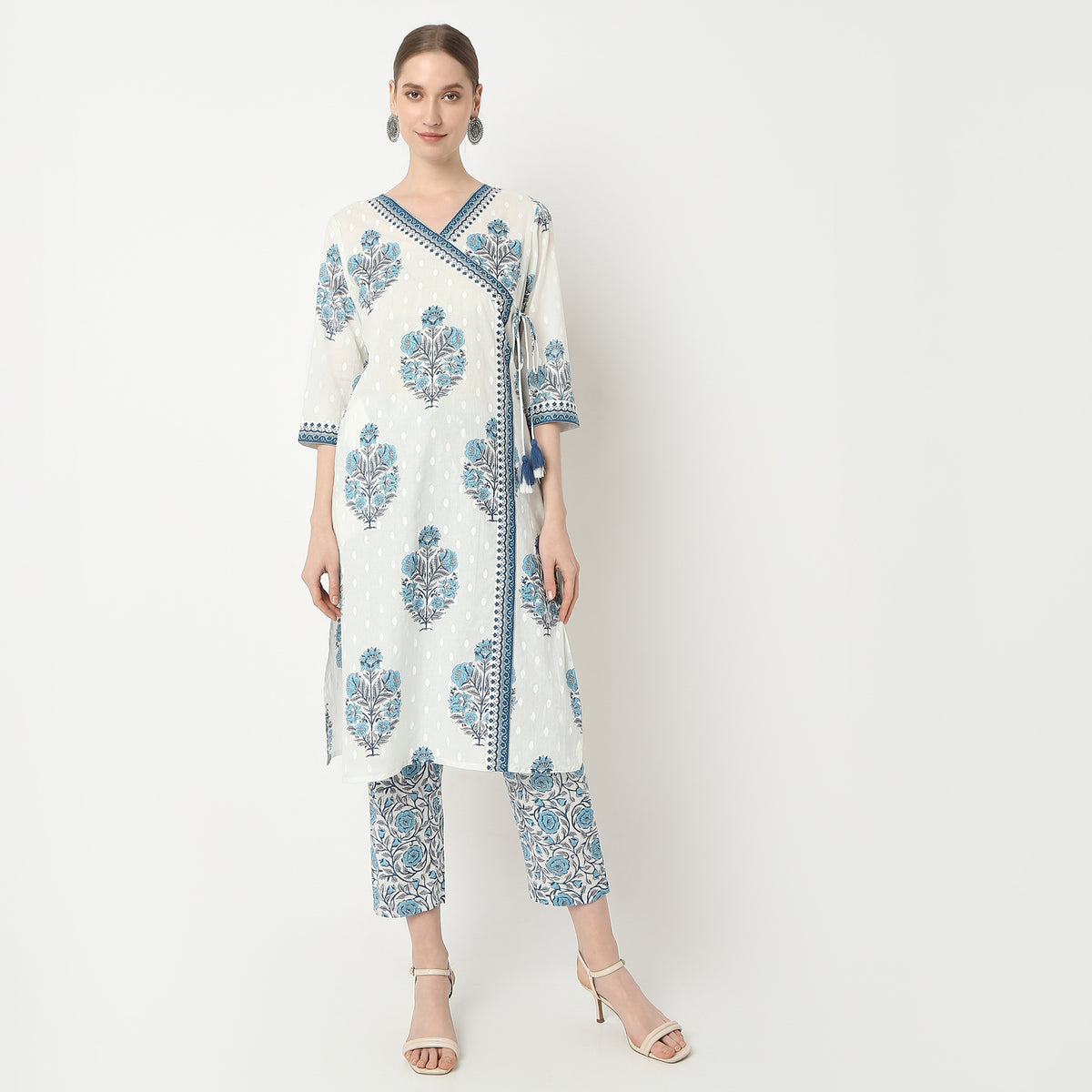 Straight Fit Printed Kurta and Pant with Dupatta Set