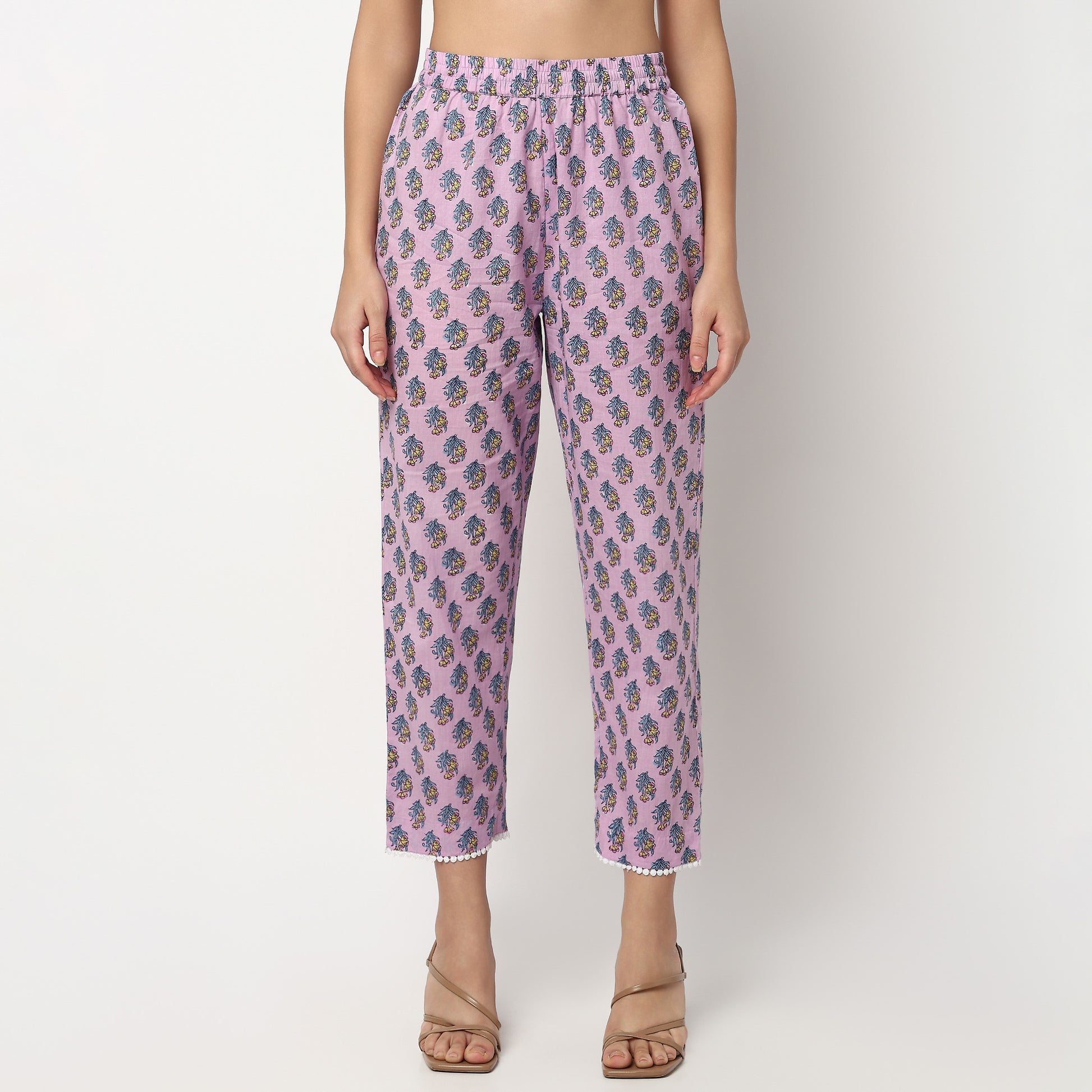 Buy Women Flare Fit Printed Three-Fourth Sleeve Kurta and Pant with Dupatta Set  - Style Union