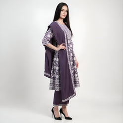 Printed Kurta and Pant With Dupatta Set