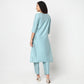 Straight Fit Embroidered Round Neck Kurta and Pant with Dupatta Set