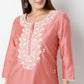 Straight Fit Embroidered Round Neck Kurta and Pant with Dupatta Set