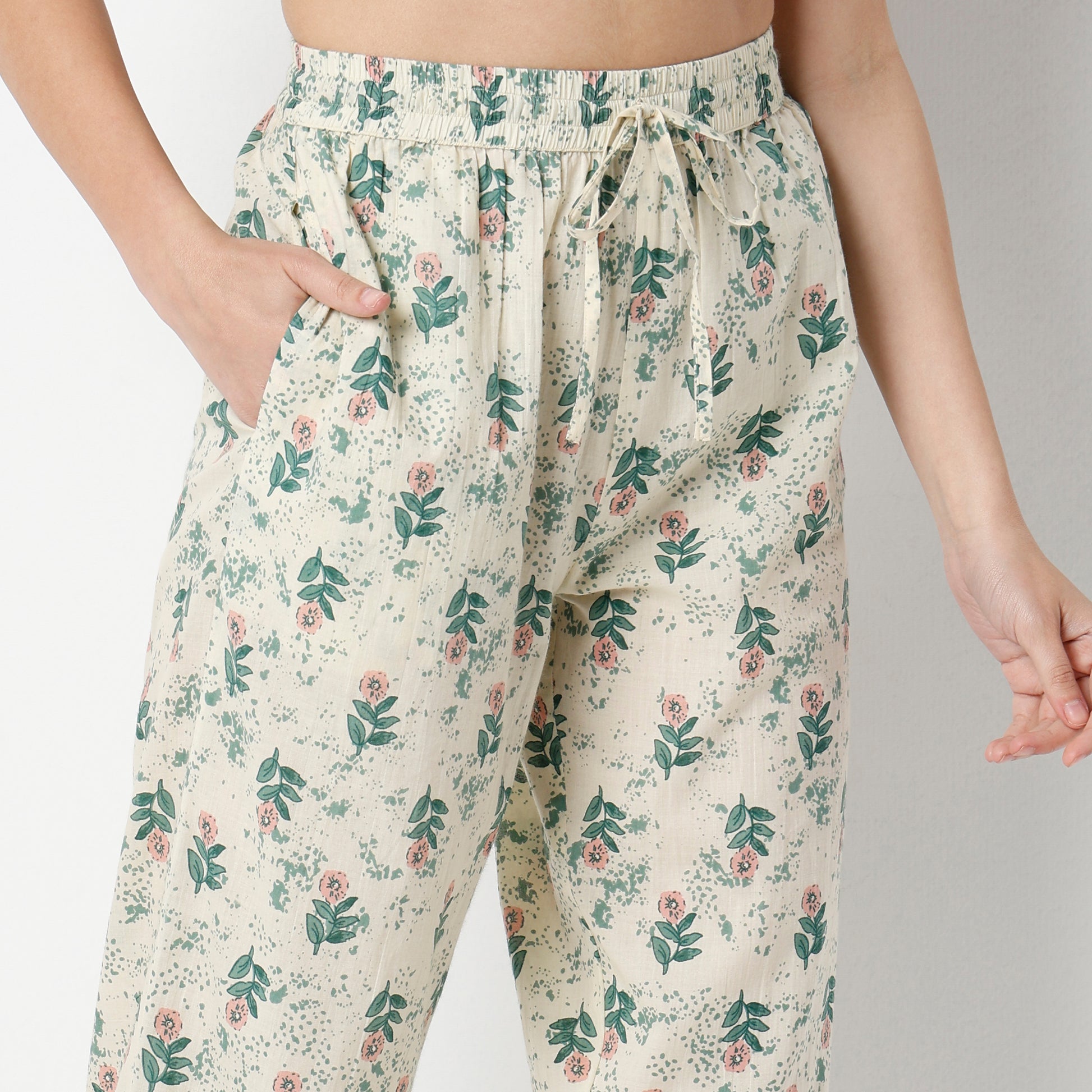 Flare Fit Printed Round Neck Kurta and Pant with Dupatta Set