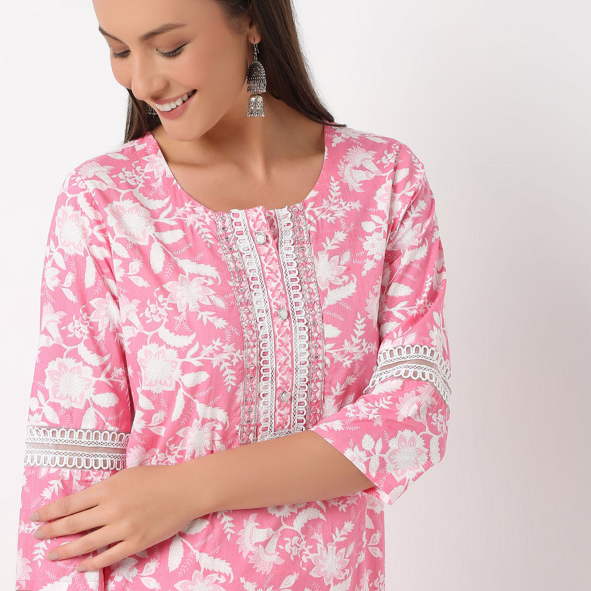 Printed Straight Kurta and Pant With Dupatta Set