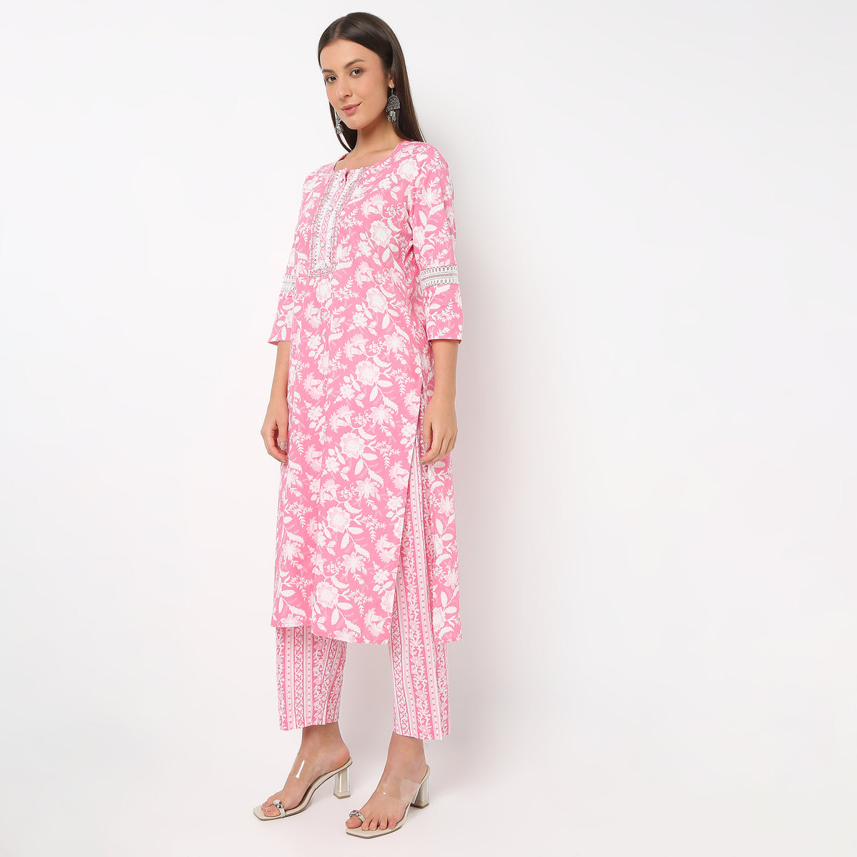 Printed Straight Kurta and Pant With Dupatta Set