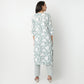 Straight Fit Printed V-Neck Kurta and Pant with Dupatta Set
