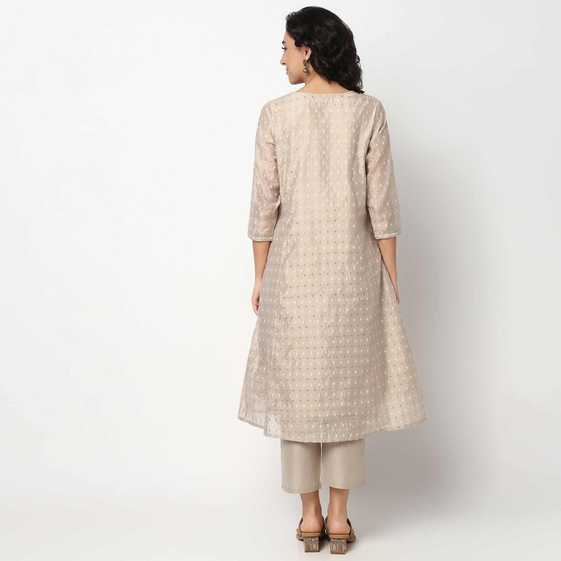 Buy Women Straight Fit Embroidered Three-Fourth Sleeve Kurta and Pant with Dupatta Set  - Style Union