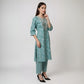 Embroidered Straigth Kurta and Pant Set