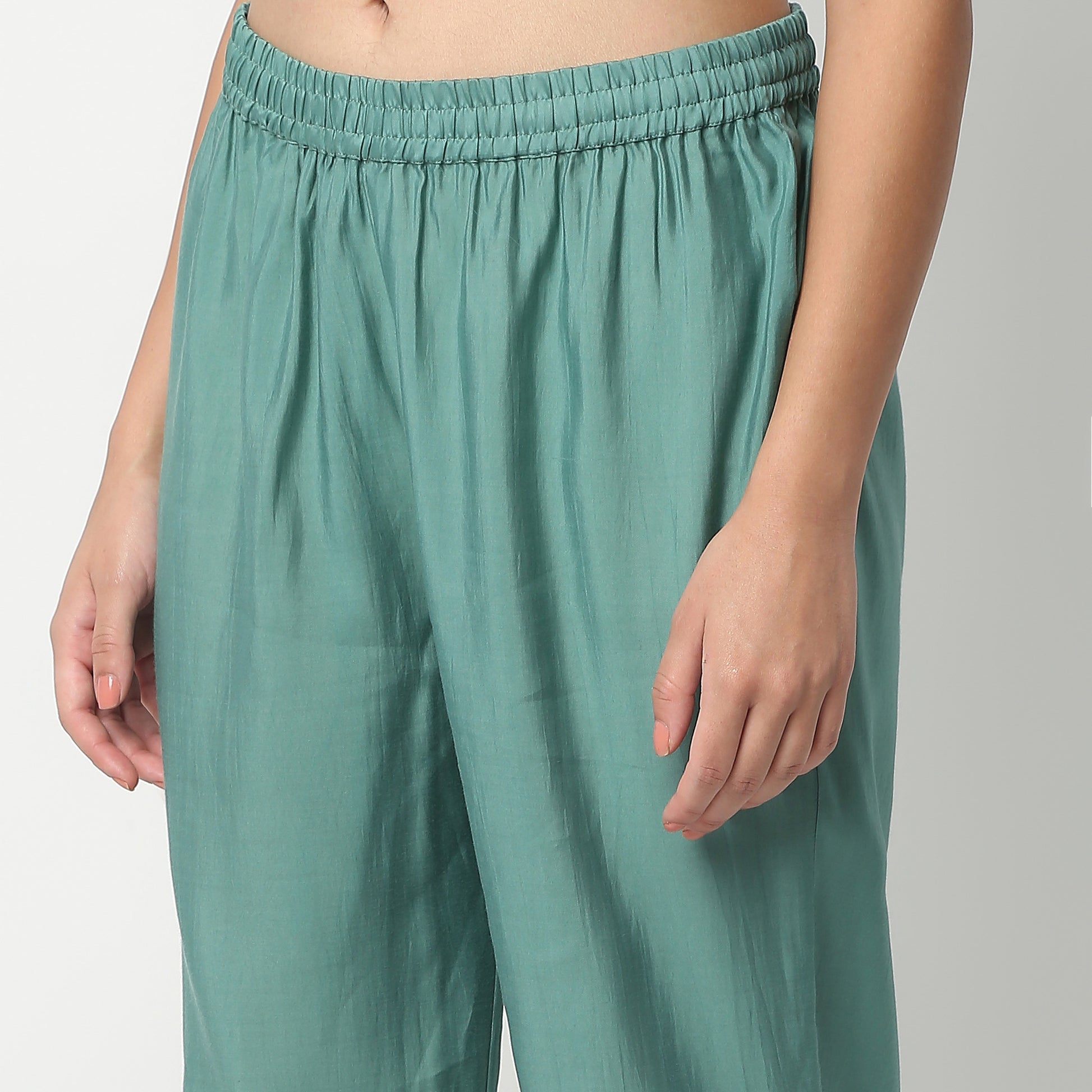 Straight Fit Embellished V-Neck Kurta and Pant with Dupatta Set