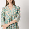 Flare Fit Printed V Neck Kurta with Pant Set