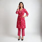 V-Neck Printed Flared Kurta and Pant Set