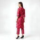 V-Neck Printed Flared Kurta and Pant Set