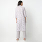 Buy Women Straight Fit Printed Three-Fourth Sleeve Kurta with Pant Set  - Style Union