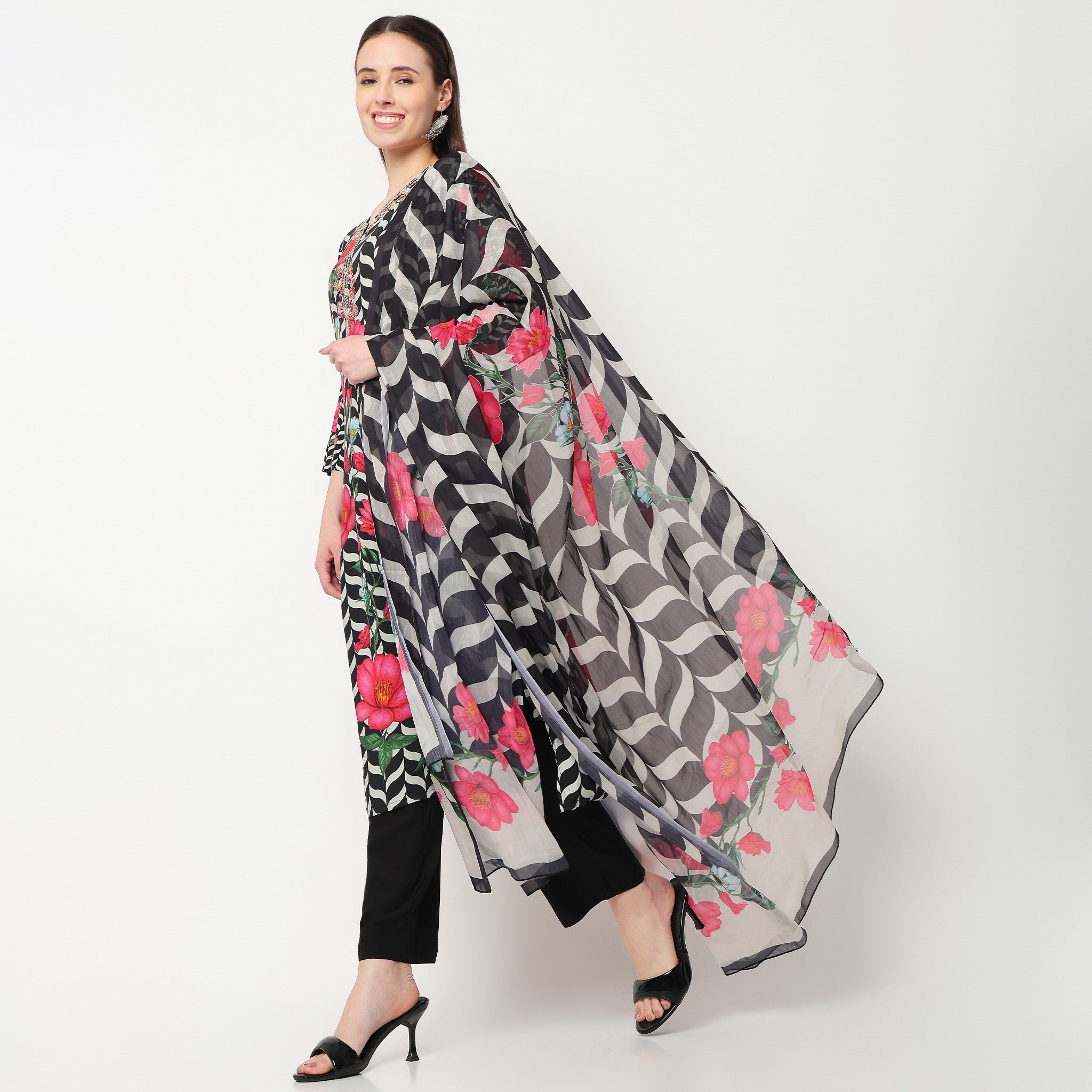 Printed Kurta with Pant & with Dupatta Set