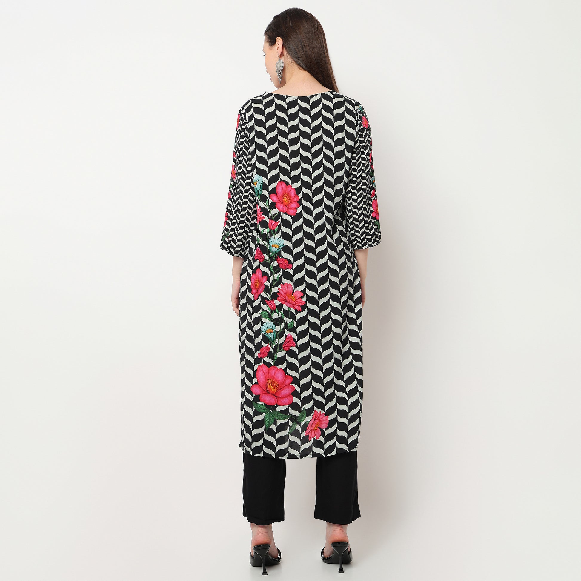 Printed Kurta with Pant & with Dupatta Set