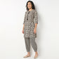 Printed Straight Kurta With Pant Set