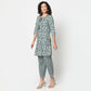 Printed Straight Kurta With Pant Set