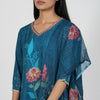 V-Neck Printed Kurta and Pant with Dupatta Set