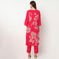 Printed V-Neck Straight Kurta with Pant Set